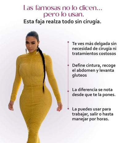 Faja Reloj De Arena Elegida 4 en 1  + Corrector de Postura