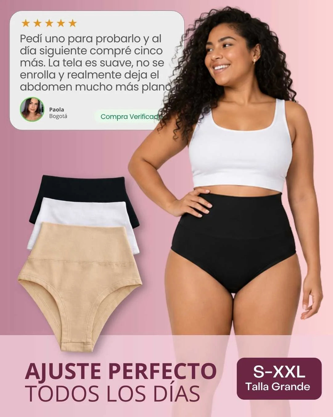 #41 Calzón Control de abdomen algodón