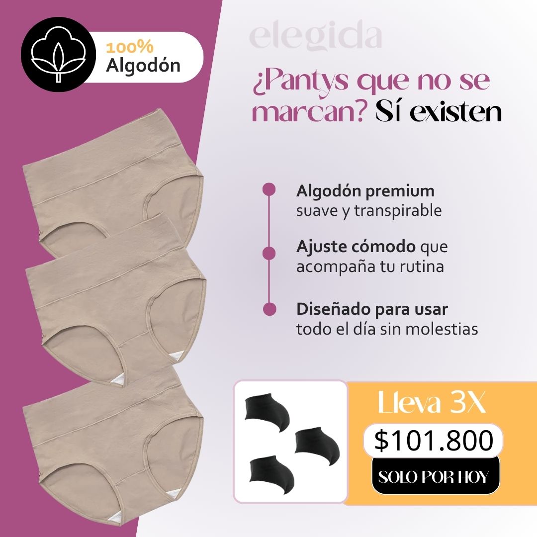 Panty de algodón con compresión suave – Tan cómodo que se olvida que lo tiene puesto. (Copy)