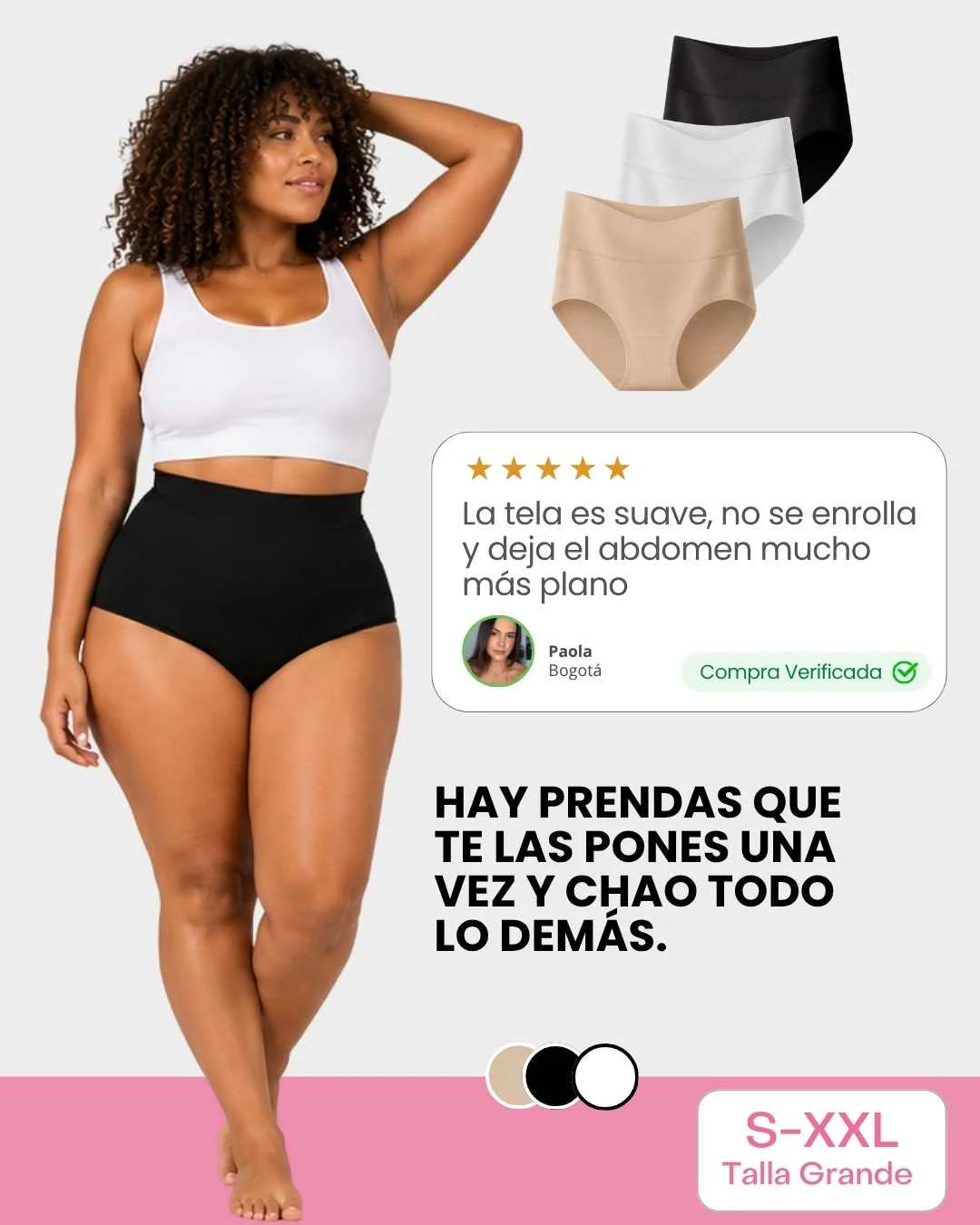 #43 Calzón Control de abdomen algodón