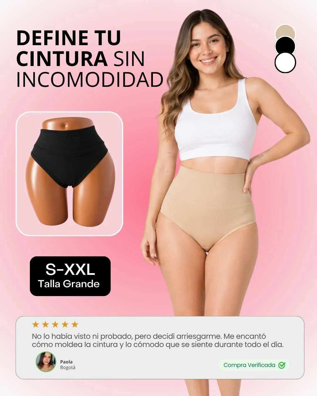 #40 Calzón Control de abdomen algodón