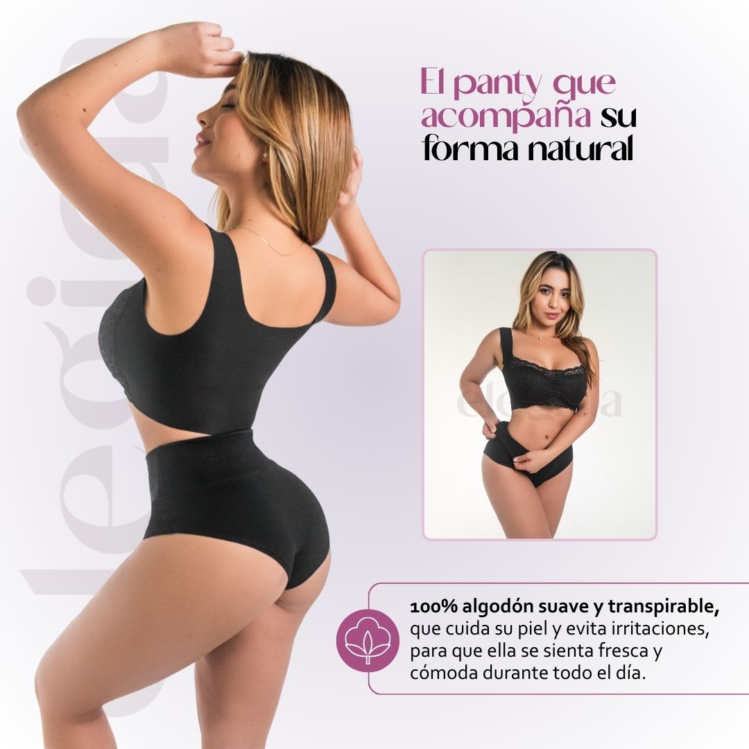 Panty de algodón con compresión suave – Tan cómodo que se olvida que lo tiene puesto.