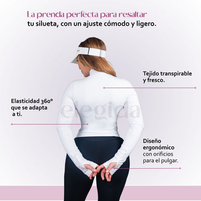 ShapeGlow Jacket- Moldea visualmente tu figura al instante. Diseño que ayuda con estilo y soporte a realzar la cintura.
