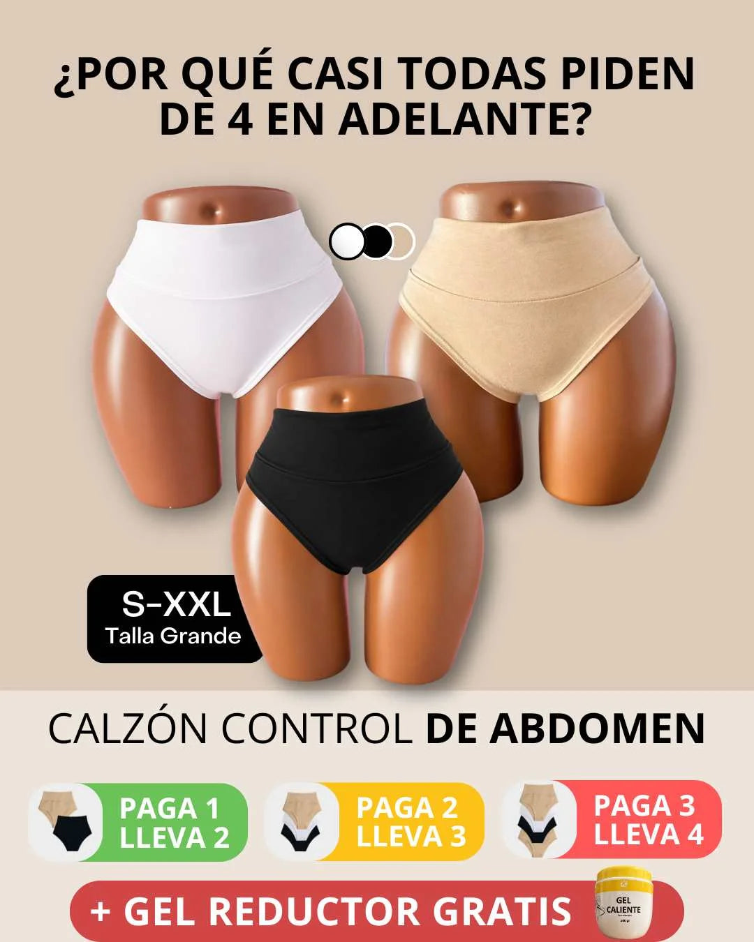 #32 Calzón Control de abdomen algodón